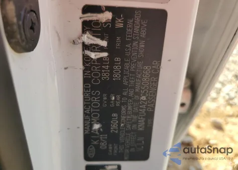 2012 Kia Forte Ex из США, поврежденный, VIN KNAFU4A27C5508668